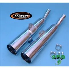 Pareja de Silenciosos Honda CM 125 C Cromo Marvi Homologado