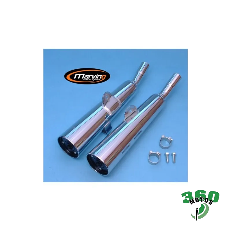 Pareja de Silenciosos Honda CM 125 C Cromo Marvi Homologado