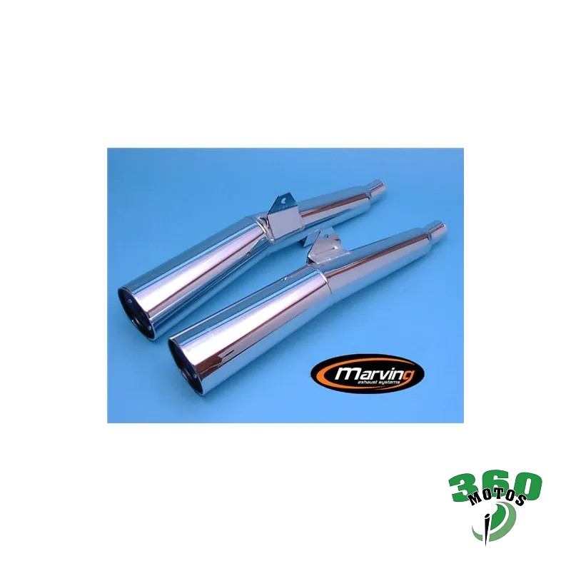 Pareja de Silenciosos Honda CX 500 E/650 Cromo Master Homologado