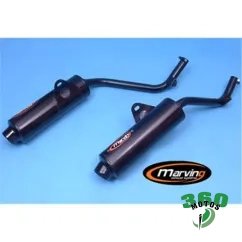 Pareja de Silenciosos Honda NX 650 DOMINATOR 95 Negro Edr Homologado