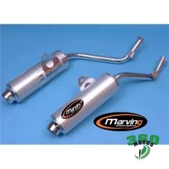 Pareja de Silenciosos Honda NX 650 DOMINATOR 95 Cromo + alluminio Amacal Ã? 100 Homologado