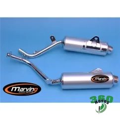 Pareja de Silenciosos Honda NX 650 DOMINATOR Cromo + alluminio Amacal Ã? 100 Homologado
