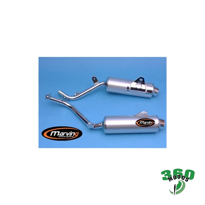 Pareja de Silenciosos Honda NX 650 DOMINATOR  Cromo + alluminio Amacal Ã? 100 Homologado