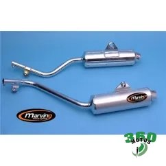 Pareja de Silenciosos Honda SLR 650 97 Cromo + alluminio Amacal Ã? 100 Homologado