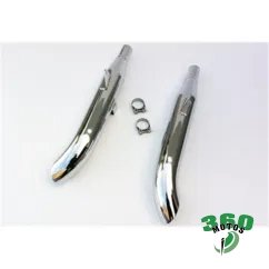 Pareja de Silenciosos Honda VF 750 CUSTOM 86 Cromo Legend Uso Deportivo