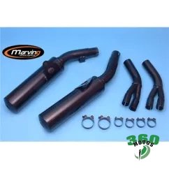 Pareja de Silenciosos Honda VFR 750 F 86/87 Negro Cilindrica Ã? 110 Homologado