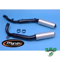 Pareja de Silenciosos Honda XLV 750 R Negro + alluminio Edr Uso Deportivo