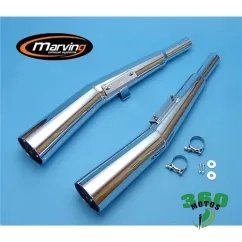 Pareja de Silenciosos Honda CB 750 F/ 750 82 Cromo Master Homologado