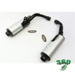 Pareja de Silenciosos Honda CBR 1000 F 89/91 Negro + alluminio Cilindrica Ã? 114 Homologado