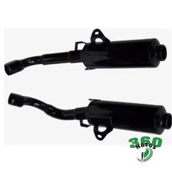 Pareja de Silenciosos Honda CBR 1000 F 92/95 Negro Cilindrica Ã? 114 Homologado