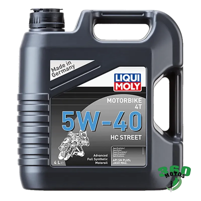 Aceite de motor LIQUI MOLY Advanced Full Synthetic 4T 5W-40 HC Street - Garrafa 4L Aceite de motor LIQUI MOLY Advanced Full Synthetic 4T 5W-40 HC Street - Garrafa 4L