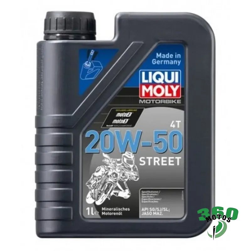 Aceite de motor LIQUI MOLY Mineral 4T 20W-50 Street - Botella 1L Aceite de motor LIQUI MOLY Mineral 4T 20W-50 Street - Botella 1L
