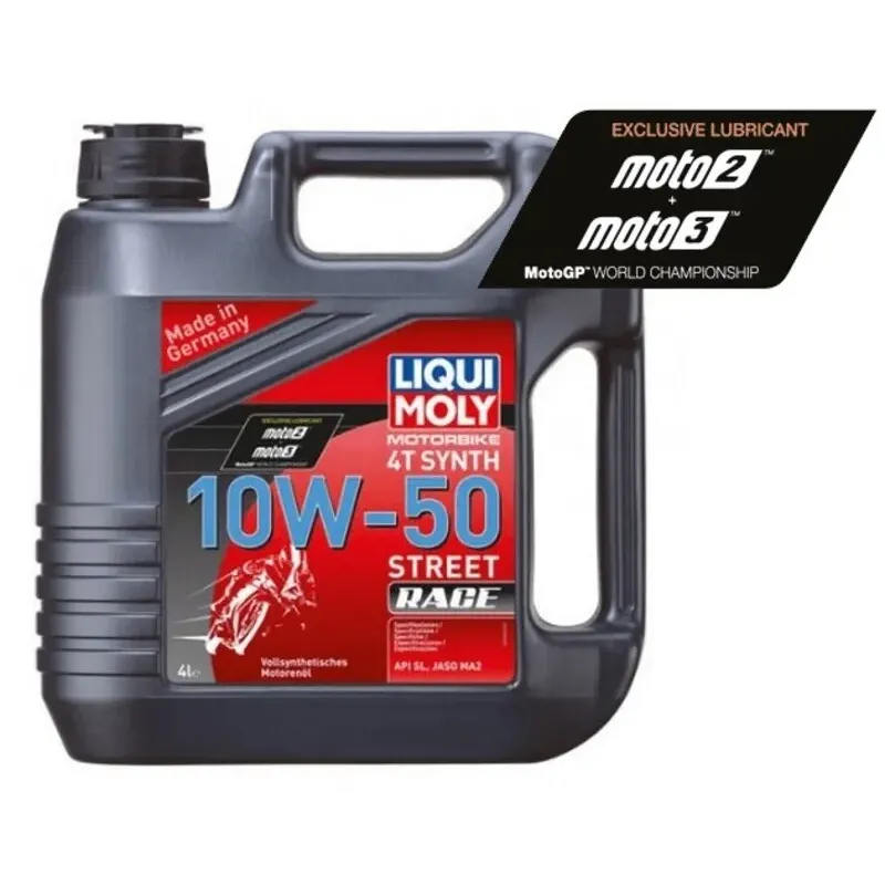 Aceite de motor LIQUI MOLY Sintético 4T 10W-50 Street Race - Garrafa 4L Aceite de motor LIQUI MOLY Sintético 4T 10W-50 Street Race - Garrafa 4L
