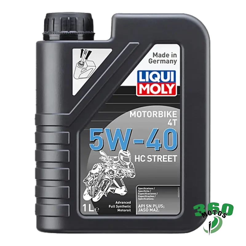 Aceite de motor LIQUI MOLY Advanced Full Synthetic 4T 5W-40 HC Street - Botella 1L