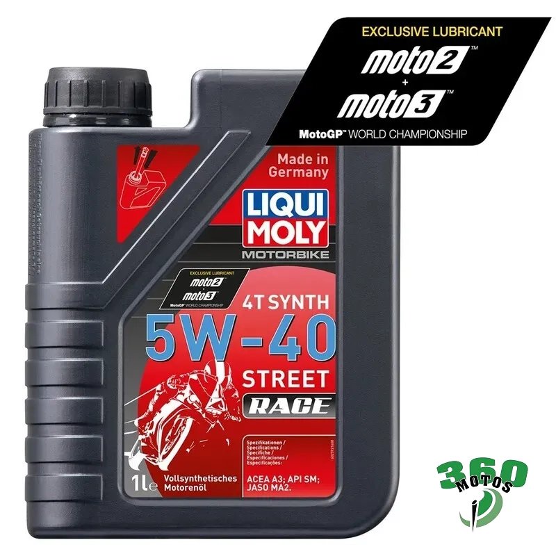 Aceite de motor LIQUI MOLY Sintético 4T 5W-40 Street Race - Botella 1L